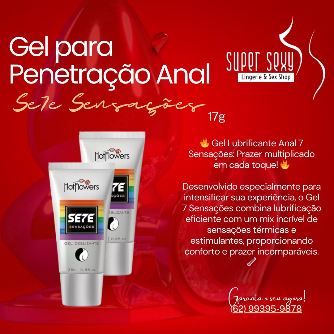 Gel lubrificante anal 7 sensações